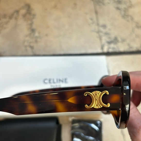 Celine Triomphe Oval Sunglasses In Acetate - NIB - Picture 7 of 13